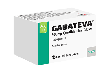 GABATEVA 800 mg 50 çentikli film tablet kutu görseli