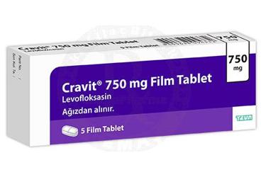 CRAVIT 750 mg 5 film tablet { Teva } kutu görseli
