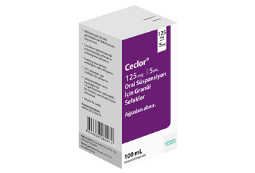 CECLOR 125 mg/5 ml oral süspansiyon için granül { Teva } kutu görseli