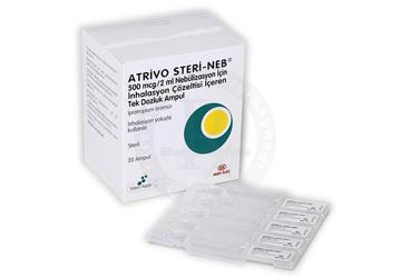 ATRIVO STERI-NEB 500 mcg/2 ml NEBULIZISYON için inhilasyon çözeltisi içeren TEK tozLUK ampül kutu görseli