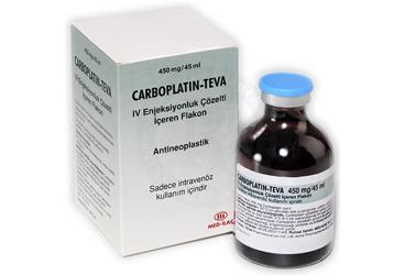 CARBOPLATIN TEVA 450 mg/45 ml IV inf. için konsantre çöz. içeren flakon kutu görseli