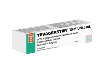 TEVAGRASTIM 30 miu/0.5 ml SC/IV ENJEKSIYON/infüzyon için çözelti içeren kullanıma hazır enjektör 1 enjektör kutu görseli