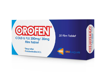 OROFEN 200 mg/ 30 mg COLD FLU film tablet kutu görseli