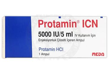 PROTAMIN %1 5 ml 1 ampül kutu görseli