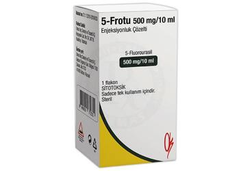 5-FROTU 500 mg/10 ml enjeksiyonluk çözelti (1 flakon) kutu görseli