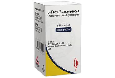 5-FROTU 5000 mg/100 ml enj. için çöz. içeren 1 flakon kutu görseli