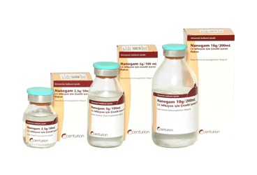 NANOGAM 2.5 G/50 ml IV infüzyon için çözelti içeren flakon kutu görseli