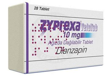 ZYPREXA VELOTAB 10 mg 28 ağızda dağılabilir tablet kutu görseli