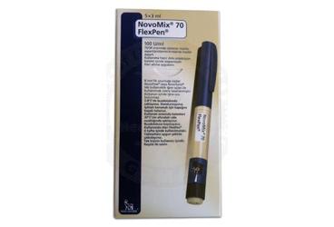 NOVOMIX 70 FLEXPEN 100 IU / ml 3 ml kull. hazır dolu enj. kalemI içinde süspansiyon.5 FLEXPEN kutu görseli