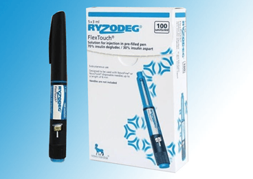 RYZODEG FLEXTOUCH 100 U/ml SC enjeksiyonluk çözelti içeren kullanıma hazır kalem (5 kalem) kutu görseli