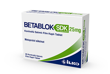 BETABLOK SDK 25 mg kontrollü salımlı 20 film tablet kutu görseli