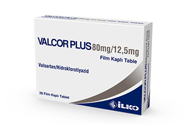 VALCOR PLUS 80/12.5 mg 28 film kaplı tablet kutu görseli
