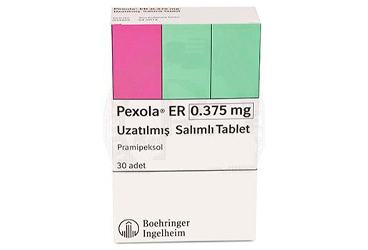 PEXOLA ER 0.375 mg uzatılmış salınımlı 30 tablet kutu görseli
