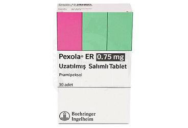 PEXOLA ER 0.750 mg uzatılmış salınımlı 30 tablet kutu görseli