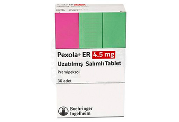 PEXOLA ER 4.5 mg uzatılmış salınımlı 30 tablet kutu görseli