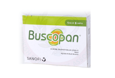 BUSCOPAN 20 mg 6 ampül kutu görseli