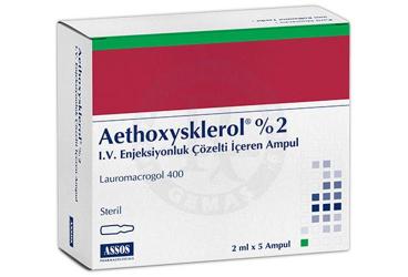 AETHOXYSKLEROL % 2 40 mg 2 ml 5 ampül kutu görseli