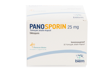 PANOSPORIN 25 mg 50 yumuşak jelatin kapsül kutu görseli