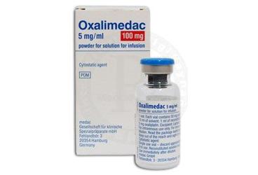 OXALIMEDAC 100 mg/ 20 ml IV inf. için liyofilize toz içeren flakon kutu görseli