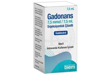 GADONANS 7.5 mmol/7.5 ml enjeksiyonluk çözelti kutu görseli