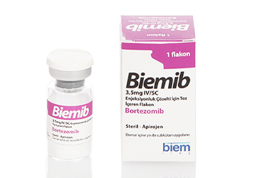 BIEMIB 3.5 mg IV/SC enjeksiyonluk çözelti için liyofilize toz içeren flakon kutu görseli
