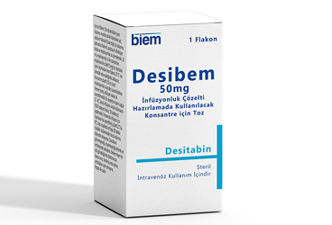 DESIBEM 50 mg infüzyonluk çözelti HAZIRLAMADA KULLANILACAK konsantre için toz (1 flakon) kutu görseli