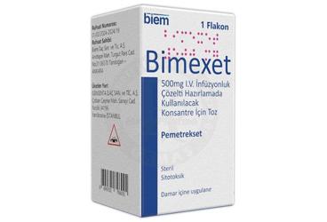BIMEXET 500 mg IV infüzyonluk çözelti hazırlamada kullanılacak konsantre için toz (1 flakon) kutu görseli