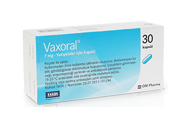 VAXORAL yetişkinler için 30 kapsül kutu görseli