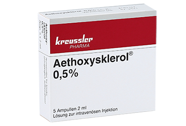 AETHOXYSKLEROL % 0.5 I.V. enjeksiyonluk çözelti içeren ampül ( 2 ml X 5 ampül ) kutu görseli
