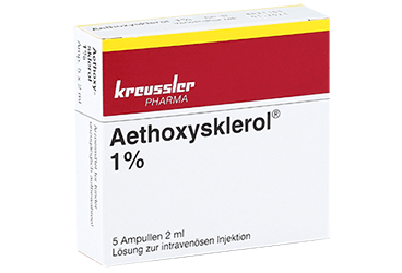 AETHOXYSKLEROL % 1 I.V. enjeksiyonluk çözelti içeren ampül ( 2 ml X 5 ampül ) kutu görseli