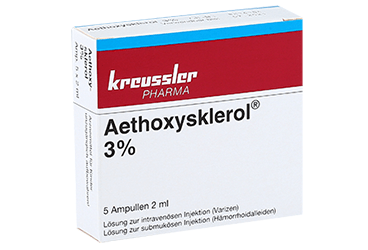 AETHOXYSKLEROL % 3 I.V. enjeksiyonluk çözelti içeren ampül ( 2 ml X 5 ampül ) kutu görseli
