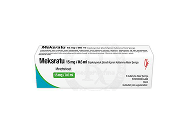 MEKSRATU 15mg/0.6 ml enj.sol.içeren kullanıma hazır 1 adet şırınga kutu görseli