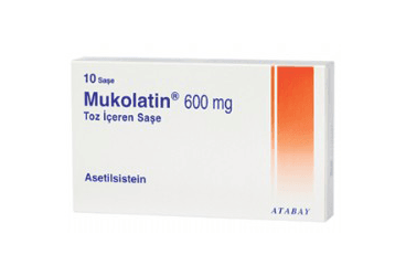 MUKOLATIN 600 mg 10 saşe kutu görseli