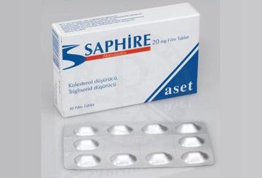 SAPHIRE 20 mg 30 film tablet kutu görseli