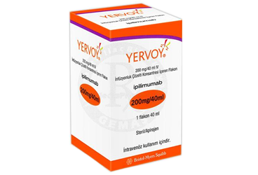 YERVOY 200mg/40ml IV infüzyonluk çözelti konsantreSI içeren 1 flakon kutu görseli