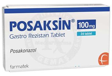 POSAKSIN 100 mg gastro rezistan tablet (24 tablet) kutu görseli