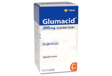 GLUMACID 200 mg dağılabilir tablet (5 tablet) kutu görseli