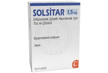 SOLSITAR 1.5 mg infüzyonluk çözelti hazırlamak için toz ve çözücü kutu görseli