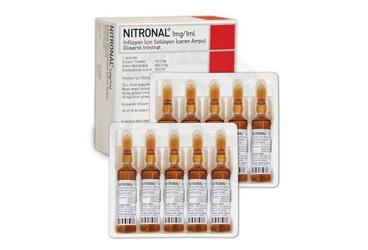 NITRONAL 1 mg/1 ml IV infüzyon için solüsyon içeren 10 mg 10 ampül kutu görseli