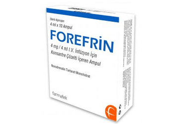 FOREFRIN 4 mg/4 ml IV infüzyon için konsantre çözelti içeren 10 ampül kutu görseli