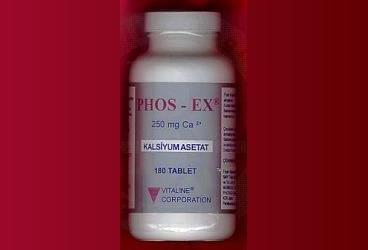 PHOS-EX 250 mg 180 tablet kutu görseli