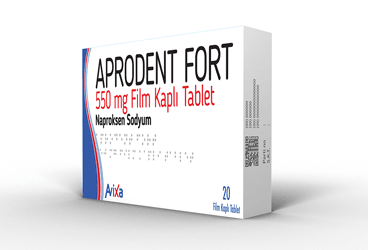 APRODENT FORT 550 mg film 10 tablet kutu görseli