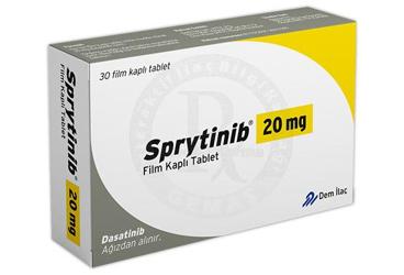 SPRYTINIB 20 mg film kaplı tablet (30 tablet) kutu görseli