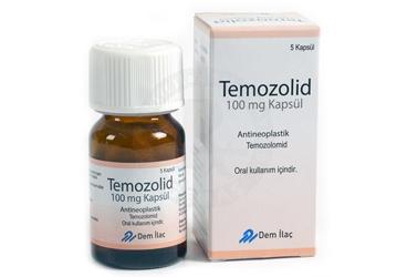 TEMOZOLID 100 mg 5 kapsül kutu görseli