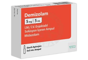 DEMIZOLAM 5 mg 5 ampül kutu görseli