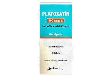 PLATOXATIN 100 mg/20 ml I.V. infüzyonluk çözelti kutu görseli