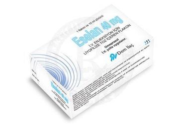 ESELAN 40 mg IV enjeksiyon için liyofilize toz içeren flakon kutu görseli
