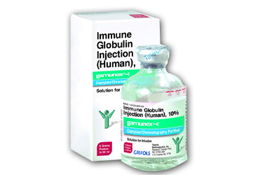 GAMUNEX-C %10 50 ml IV/SC enjeksiyon için çözelti içeren flakon kutu görseli