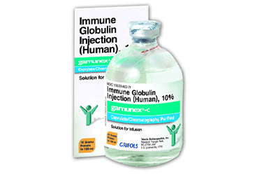 GAMUNEX-C %10 100 ml IV/SC enjeksiyon için çözelti içeren flakon { 8699769980214 } kutu görseli