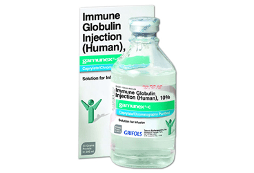 GAMUNEX-C %10 200 ml IV/SC enjeksiyon için çözelti içeren flakon kutu görseli